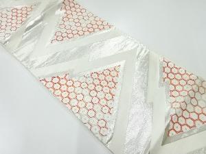 アンティーク　亀甲繋ぎに抽象模様織出し袋帯（材料）